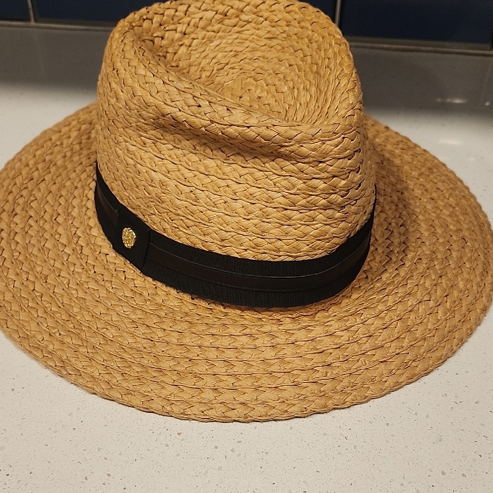Vince Camuto Tan Fedora with Black Band